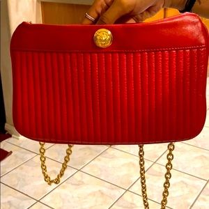 Ann Klein red crossbody purse